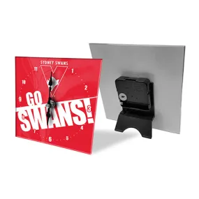 Sydney Swans Mini Glass Clock