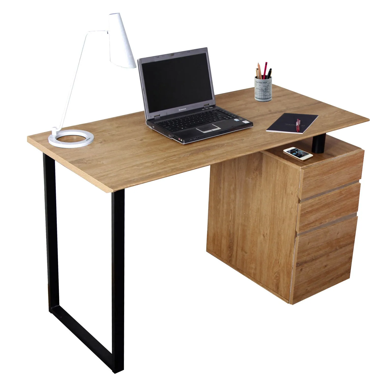 Techni Mobili Computer Desk with Storage and File Cabinet