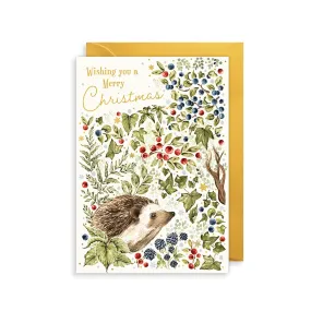 The Art File Merry Hedgehog Card