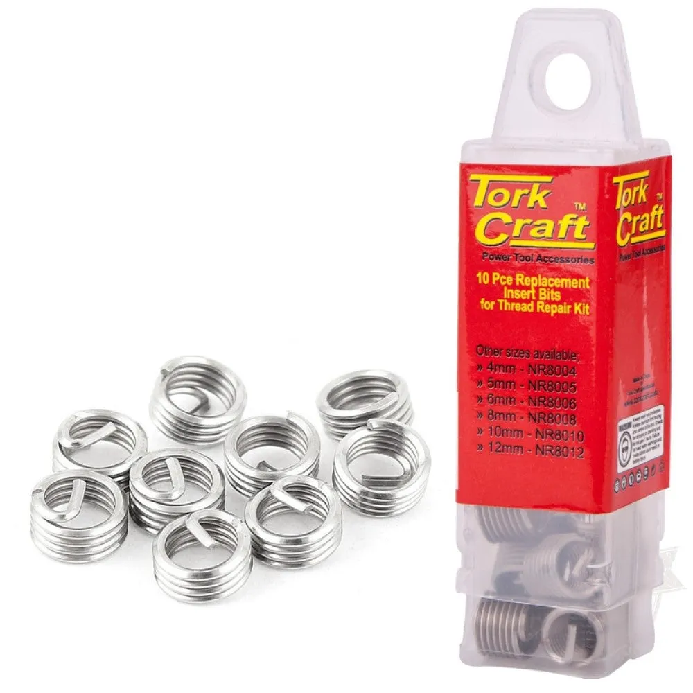 Tork Craft | Thread Repair Kit M10X1D Replacement Inserts 5Pc