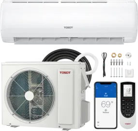 Tosot Mini-Split Air Conditioner with Heat Pump & WiFi 9,000 BTU 230V New