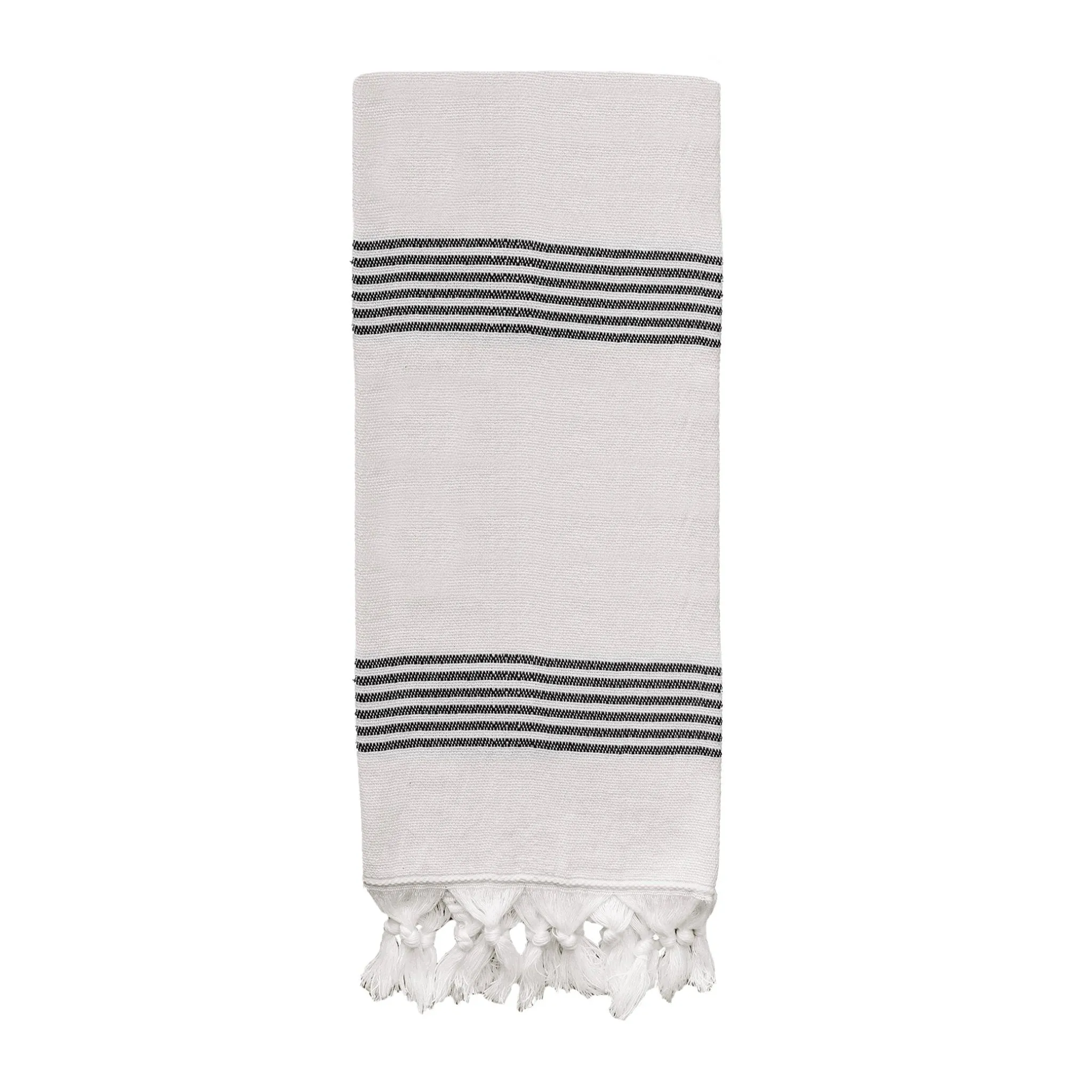 Turkish Cotton   Bamboo Hand Towel - Multi Stripes