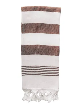 Turkish Hand Towel - Neutral Stripe