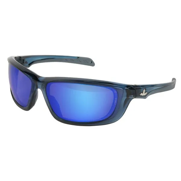 UD128BZDC MCR Safety UD1 Series Safety Glasses, Blue Diamond Mirror Lens