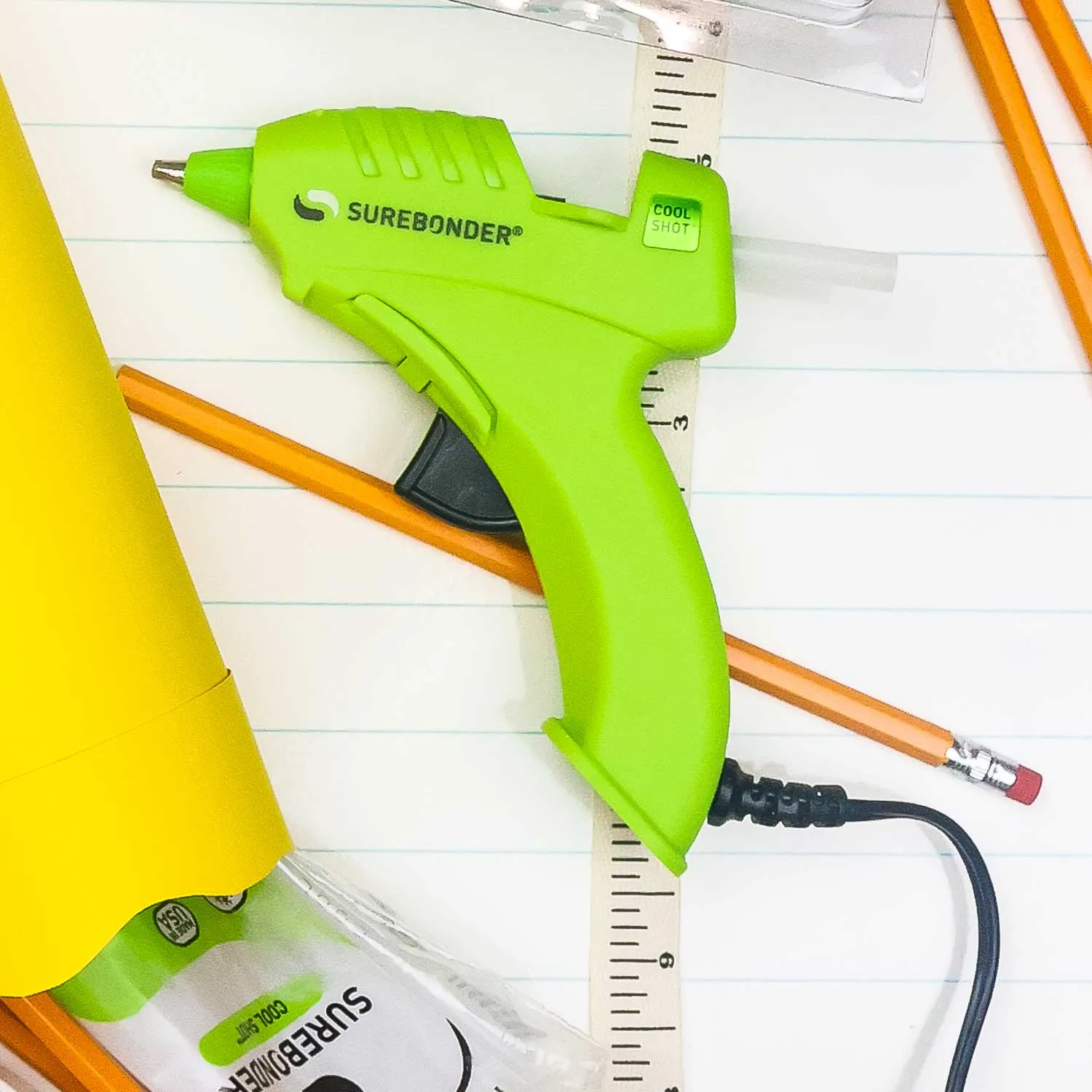 Ultra Low Temperature Cool Shot Mini Glue Gun with 12 Glue Sticks (Plus Series KD-160FKIT)