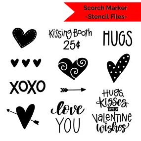 Valentine's Stencil Cut Files! 2022