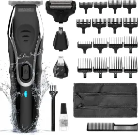 WAHL Aqua Blade 10 in 1 Multigroomer, Beard and Body Trimmers Men, Stubble Trimming, Body Shaving, Faceand Body Groomin,Male Set  - Black