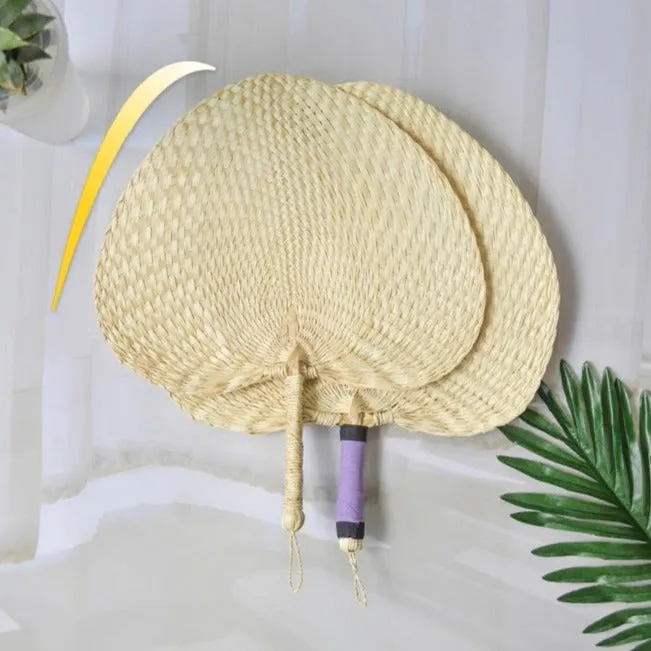 Zhu Shan 竹扇 Old-Fashioned Portable Woven Unisex Bamboo Fan